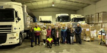 Continúa la solidaridad con Valencia: 52 palets con el material escolar y juguetes recopilados en la provincia saldrán desde Castellanos a colegios de Paiporta, Aldaia y Picaña