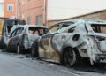 Calcinados tres coches de madrugada en Carbajosa