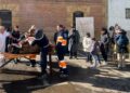 Una cerda de 220 kilos protagoniza la matanza tradicional de las Fiestas de San Blas en Castellanos