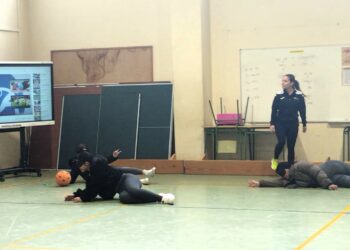 Nueva jornada de deporte inclusivo de goalball con los alumnos de 1º de ESO del IES Torrente Ballester