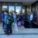 Primer día de los escolares de Aldeatejada en el nuevo colegio