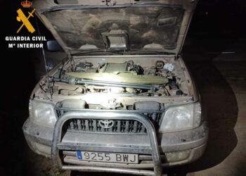 Detenidos dos hombres con un rifle, municiones, mira telescópica y un silenciador acusados de un delito de caza furtiva