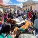 Cientos de vecinos de Doñinos participan en el novedoso encierro infantil junto a los mini cabestros