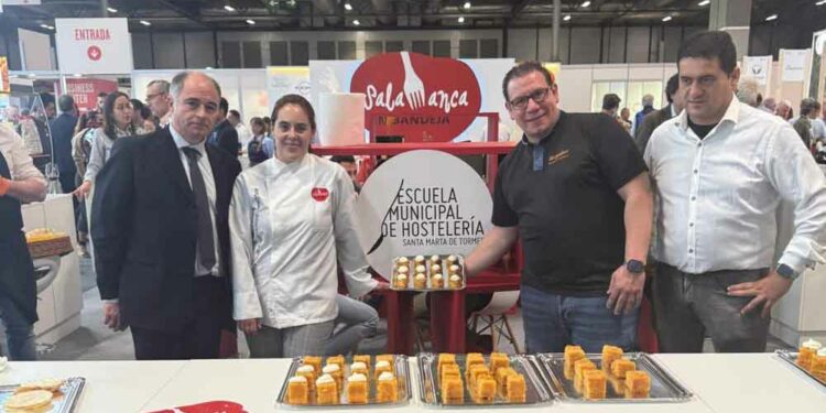 La Escuela Municipal de Hostelería elabora tapas de alta cocina con productos de Salamanca en el Salón Gourmets
