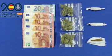 Detenida una mujer con 7,5 gramos de marihuana y 6 gramos de hachís