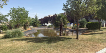 Un fallo en la bomba obliga a cortar el riego de los jardines de Santher