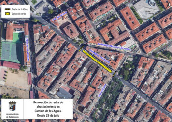 Las obras de renovación de las redes de abastecimiento obligan a realizar cortes de tráfico en el Camino de las Aguas