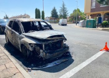 Calcinado un vehículo de madrugada en Santa Marta