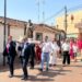Santo Domingo de Guzmán procesiona en Doñinos al son de los tamborileros y el repique de campanas