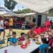 Los vecinos de Monterrubio degustan las 600 raciones de la paella festiva