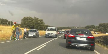 Un motorista herido al salirse de la carretera en la CL-510 a su paso por Santa Marta