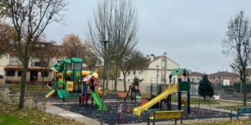 Una carpa de colores de 13,5 metros cubrirá el primer parque infantil de Cabrerizos