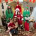 Caras de sorpresa e ilusión al ver a Papá Noël en Carbajosa