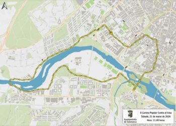 Cortes y reordenación del tráfico en Salamanca por la celebración de la Carrera Popular contra el Ictus