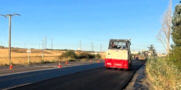 La carretera del Helmántico ya está abierta al tráfico tras el arreglo de los baches en la vía