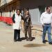El alcalde, David Mingo, y las concejalas Marta Labrador y Silvia González, han visitado las obras del Barrio del Carmen.