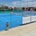 Santa Marta pinta y mejora las tres pistas de tenis de la zona deportiva ‘La Raqueta’
