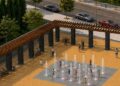 Nueva imagen para la plaza de Castilla y León de Carbajosa: más moderna, accesible y funcional con una fuente de chorros para los más pequeños