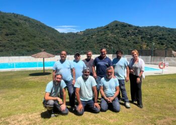San Esteban de la Sierra culmina la primera fase del programa de empleo y formación con la mejora de las piscinas municipales