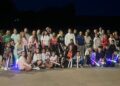 150 vecinos de Aldeatejada completan la marcha nocturna hasta Miranda