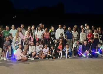 150 vecinos de Aldeatejada completan la marcha nocturna hasta Miranda